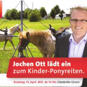 Jochen Ott lädt zum Ponyreiten